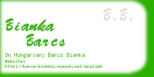 bianka barcs business card